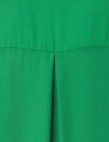 Womens Notch V-Neck Tab Sleeve Button Down Chiffon Blouse Top in Saudi Arabia