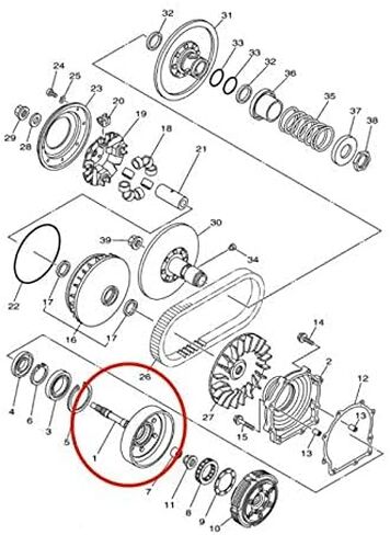 Wet Clutch Cover Housing fit Yamaha Grizzly Rhino 700 YFM700 (2007-2012) in Saudi Arabia