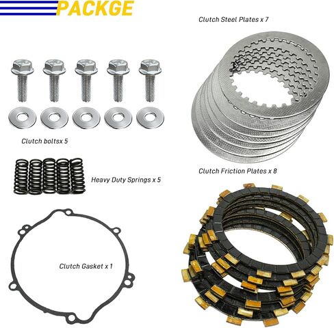 Clutch Kit & Friction Steel Plates Cover Gasket for Yamaha YZ125 2005-2024 YZ125X 2020-2024 in Saudi Arabia