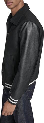 Levi's mens Mixed Media Letterman Varsity Jacket in Saudi Arabia