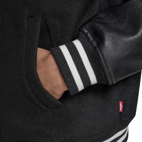Levi's mens Mixed Media Letterman Varsity Jacket in Saudi Arabia