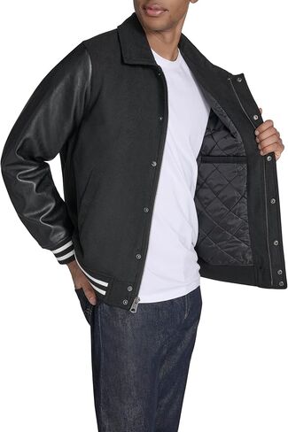 Levi's mens Mixed Media Letterman Varsity Jacket in Saudi Arabia