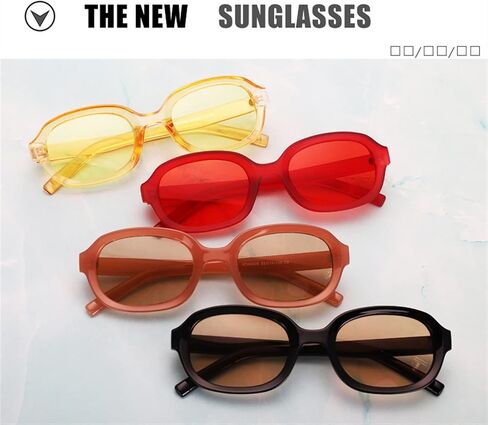 XINXIN Oval Frame Small Frame Sunglasses for Men and Women (Color : B, Size : Medium) in Kuwait