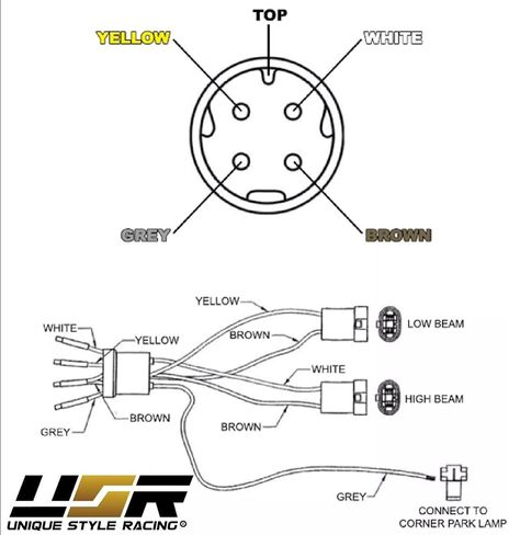 92-99 E36 3-Series Euro Headlight Wire Adapter for US Spec Low/High Beam – Head Light Wire Connector Plug (2 Piece) - Compatible with 1992-1999 BMW 3 Series E36 Coupe, Sedan and Convertible All Models in Kuwait