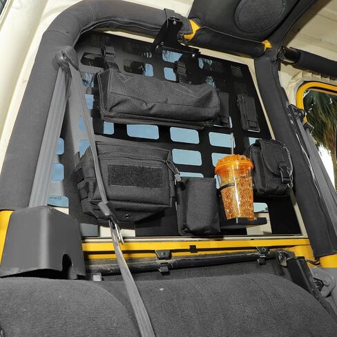 Jimen Fit for Jeep Wrangler TJ 1997-2006, 2PCS Rear Side Window Molle Panel Cargo Storage Rack in Saudi Arabia