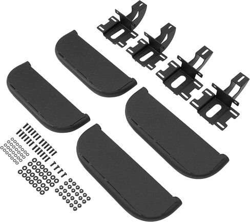 Rugged Side Steps Compatible with 2007-2018 Jeep Wrangler JK Unlimited JKU 4-Door Running Boards, High-Strength Steel Step Bars, Powder-Coated & Textured, 4-Piece Set in Saudi Arabia
