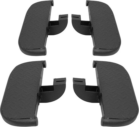 Rugged Side Steps Compatible with 2007-2018 Jeep Wrangler JK Unlimited JKU 4-Door Running Boards, High-Strength Steel Step Bars, Powder-Coated & Textured, 4-Piece Set in Saudi Arabia