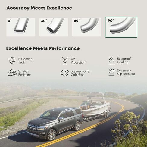 YHTAUTO 3 Inch Running Boards Side Steps Compatible with Toyota 4Runner 2010-2024, SUV, Round Stainless Steel Polished Chrome, Cab Side Step Rails Off-Road Exterior Accessories, Set of 2 in Saudi Arabia