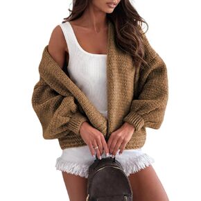 Women's Oversized Cardigan Sweaters Long Sleeve Knit Open Front Lightweight Outwear Coat in Kuwait