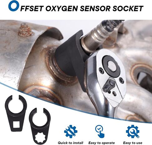 O2 Sensor Socket, 1/2 Inch Drive by 7/8 Inch Oxygen Sensor Socket, Automotive Oxygen Sensor Removal Tool with Side Wire Gate in Kuwait