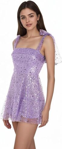 تول السباغيتي الأشرطة فساتين العودة للوطن 2025 الترتر سباركلي فستان كوكتيل ألين القوس ثوب التخرج in Kuwait