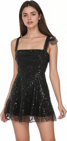 تول السباغيتي الأشرطة فساتين العودة للوطن 2025 الترتر سباركلي فستان كوكتيل ألين القوس ثوب التخرج in Kuwait