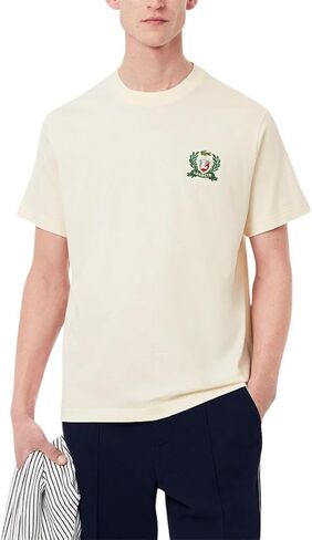 Lacoste Men's Classic Fit Made in France Graphic T-Shirt, Brown, X-Large in Saudi Arabia