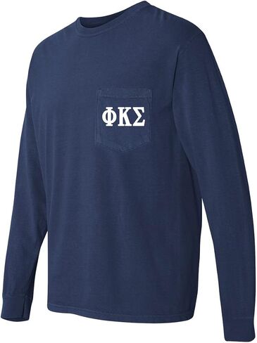 قميص Phi Kappa Sigma Fraternity ذو ألوان مريحة وجيب بأكمام طويلة in Kuwait