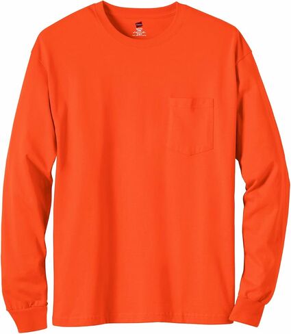 Hanes Men's TAGLESS® Long-Sleeve T-Shirt with Pocket in Saudi Arabia