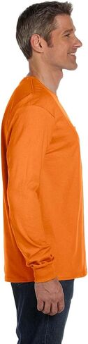 Hanes Men's TAGLESS® Long-Sleeve T-Shirt with Pocket in Saudi Arabia