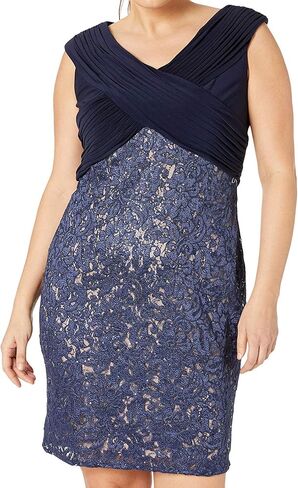 Alex Evenings Women's Plus-Size Midi Cap Sleeve Dress with Sequin in Saudi Arabia