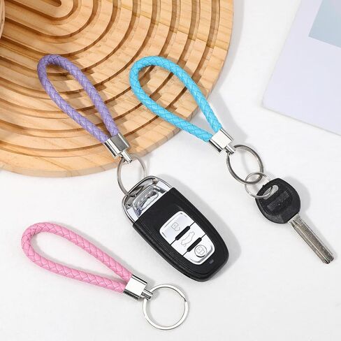 6Pcs Leather Keychains for Women,Wristlet Keychain, Car Keychain for Women, Fancy Fun Cool Keychains,Small Leather Key Lanyard, Key Holder Pack in Saudi Arabia