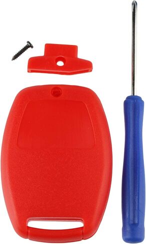 NO CUTTING NEEDED - Key Fob Keyless Entry Remote Shell Case & Pad fits Honda 2003-2012 Accord / 2006-2013 Civic EX / 2009-2015 Pilot /2005-2006 CR-V (Red) in Saudi Arabia