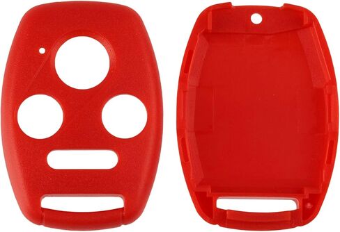 NO CUTTING NEEDED - Key Fob Keyless Entry Remote Shell Case & Pad fits Honda 2003-2012 Accord / 2006-2013 Civic EX / 2009-2015 Pilot /2005-2006 CR-V (Red) in Saudi Arabia