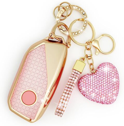 Key Fob Cover with Diamond, Compatible with BMW 2023~up X1 X2 X3 X5 X6 X7 XM etc, Sparkling TPU Key Case for Women in Saudi Arabia