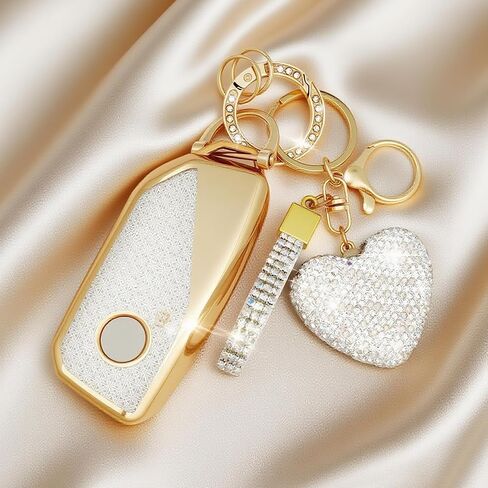 Key Fob Cover with Diamond, Compatible with BMW 2023~up X1 X2 X3 X5 X6 X7 XM etc, Sparkling TPU Key Case for Women in Saudi Arabia