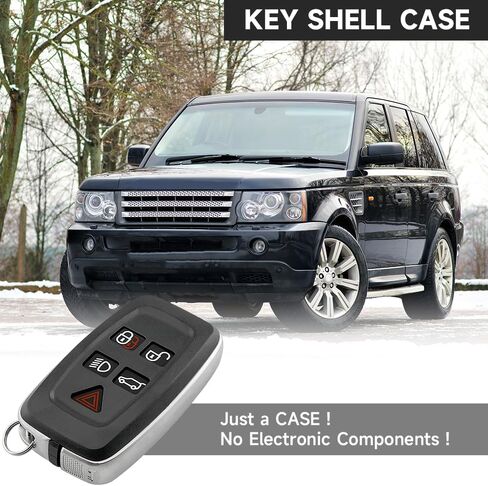 Key Fob Cover Case Replacement 5 Buttons Key Fob Remote Control Shell Case - Compatible for Land Rover 2010-2015 for Land Rover LR4 2010-2015 in Saudi Arabia