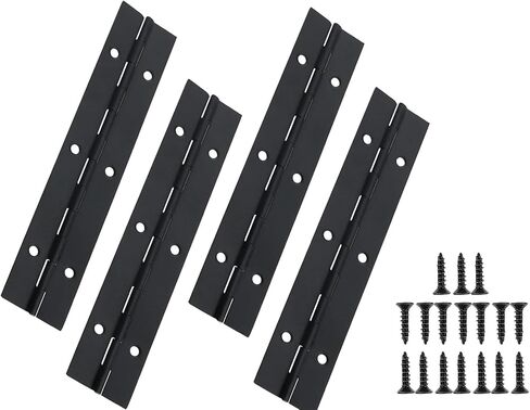 قطعتان من مفصلات البيانو شديدة التحمل، مقاس 8 بوصات 304، مفصلات بيانو سوداء مستمرة، سمك 0.05 بوصة، عرض مفتوح 1.2 بوصة، مثالية لأبواب الخزانة القابلة للطي، مفصلات أثاث سوداء من الفولاذ المقاوم للصدأ تتضمن 96 قطعة براغي in Kuwait