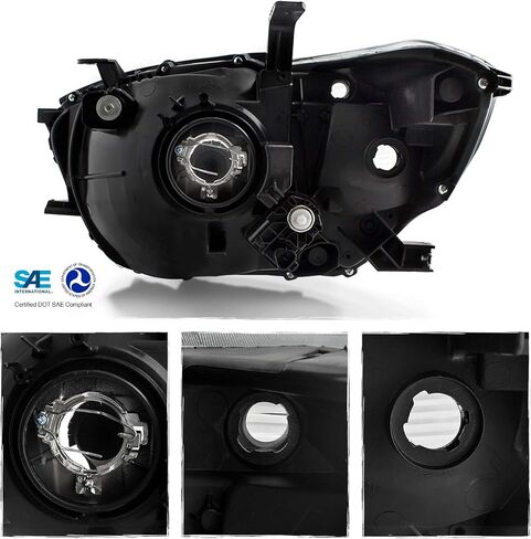 AKKON - Fits 2008 2009 2010 Toyota highlander [Halogen Type] Chrome Headlights Pair Left+Right Replacement in Saudi Arabia