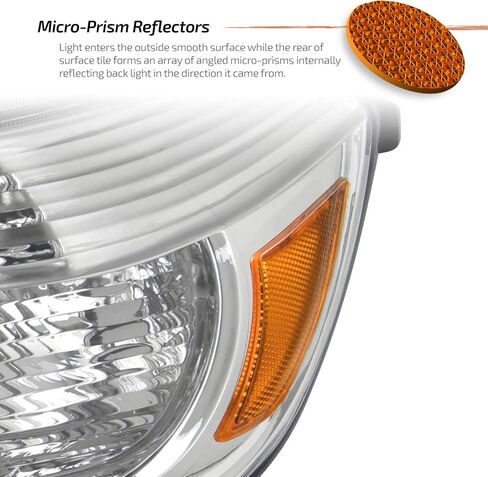 AKKON - Fits 2008 2009 2010 Toyota highlander [Halogen Type] Chrome Headlights Pair Left+Right Replacement in Saudi Arabia