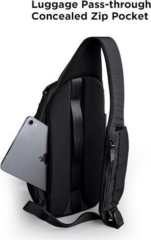 Alpaka Metro Crossbody الكتف الأيسر 10L - Crossbody Bag Men ، حقيبة الظهر حبال - تناسب 11 بوصة - كتف واحد مع ykk zipper - جيب زجاجة ماء قابلة للتوسيع - كم الهاتف - أسود أكوفلوكس 210d in Saudi Arabia