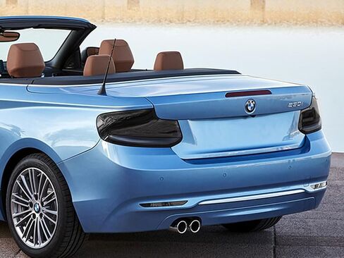 Rvinyl Tail Light Pre Cut Film Tint Cover Kit in Blackout Smoke Compatible with BMW 2 Series 2014-2017 - Adhesive Backs in Saudi Arabia