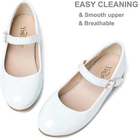 YouDesney Girls Dress Shoes ، Mary Jane Flower Girls Shoes ، Princess Low Low Heels للمدرسة ، زفاف ، حفلة (طفل صغير/أطفال صغيرون/أطفال كبيرون) in Saudi Arabia
