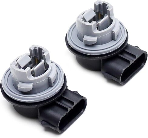 iJDMTOY زوج OE-Spec L-Shape 3157 4157 T25 المصباح الأمامي لوقوف السيارات/التخليص، مقابس محول قابس لمبة إشارة الانعطاف متوافقة مع Ford F150 F250 F350 Explorer Mustang Focus، إلخ in Saudi Arabia