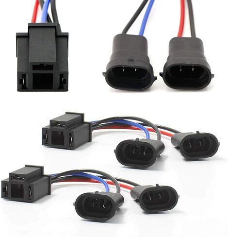 iJDMTOY Y-Splitter H9/H11 to H4 Conversion Wire Harness Adapters Compatible with 2014-up Harley Davidson Street Glide Special, 2015-up Road King Special w/H4 Dual Beam in Saudi Arabia