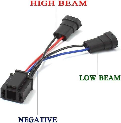 iJDMTOY Y-Splitter H9/H11 to H4 Conversion Wire Harness Adapters Compatible with 2014-up Harley Davidson Street Glide Special, 2015-up Road King Special w/H4 Dual Beam in Saudi Arabia