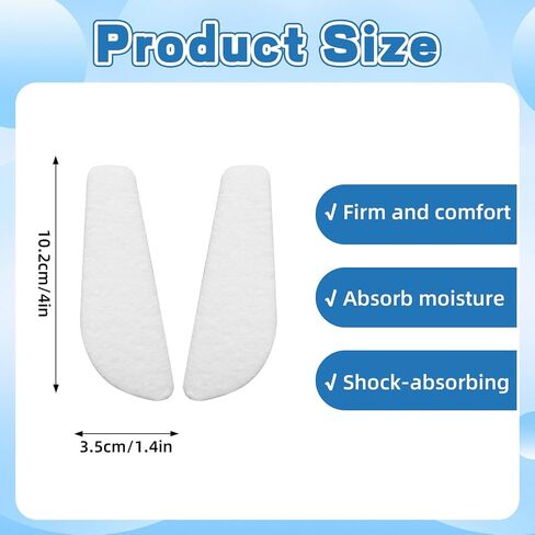 6 Pairs Medial Lateral Heel Wedge Felt Insoles for Foot Alignment, Knock Knee Pain, Bow Legs, Osteoarthritis Adhesive Shoe Inserts for Men and Women in Saudi Arabia