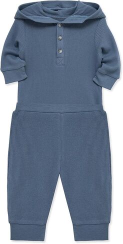 Little Me Simply Essential Solids Gender Neutral 100% Organic Clothes Bodysuit and Pant Set, 3 Months - 12 Months in Kuwait