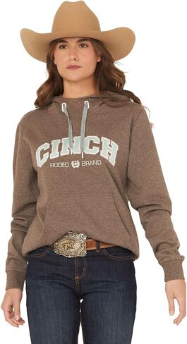 Cinch Women's Sea Green and Brown Hooded Pullover in Saudi Arabia