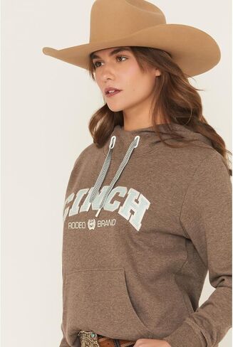 Cinch Women's Sea Green and Brown Hooded Pullover in Saudi Arabia
