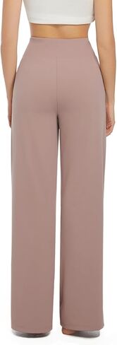 3 Pack Yoga Pants Women's Wide Leg Pants High Waist Elastic Sweatpants pantsLounge Pants with Pockets in Kuwait