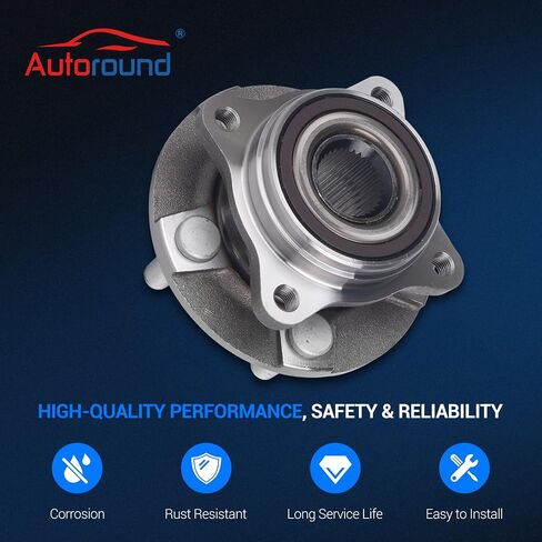 Autoround 512517 Rear Wheel Bearing and Hub Assembly Compatible with Ford Mustang 2015-2023, GT 2017-2018, 5 Lug w/ABS in Saudi Arabia