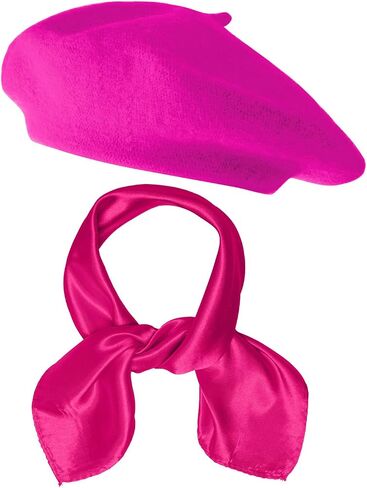 choyaxo 2pcs French Beret Hat Scarf for Women French Themed Party in Kuwait