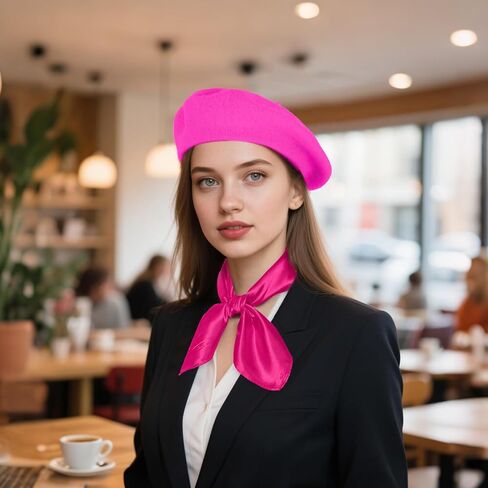 choyaxo 2pcs French Beret Hat Scarf for Women French Themed Party in Kuwait