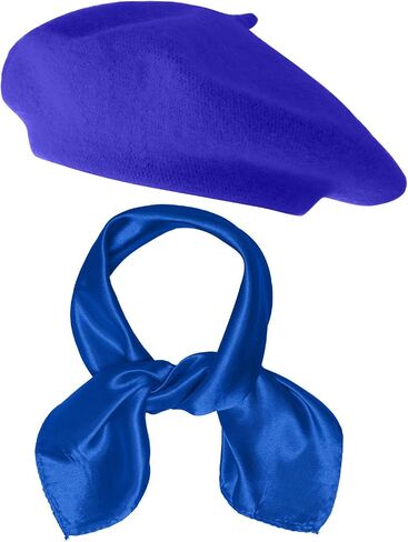 choyaxo 2pcs French Beret Hat Scarf for Women French Themed Party in Kuwait