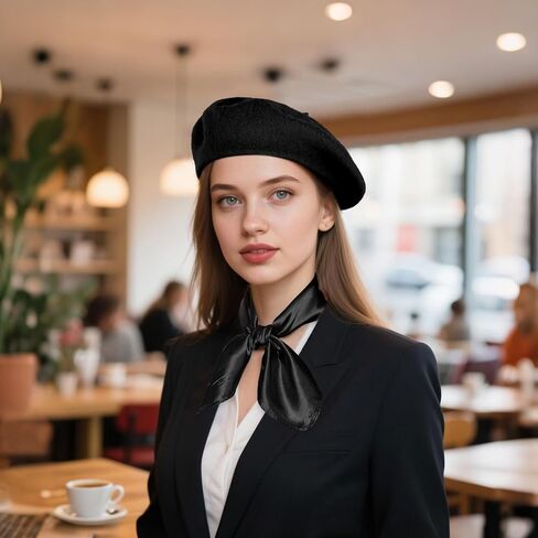 Choyaxo 2pcs وشاح قبعة Beret French للنساء حفلة ذات طابع فرنسي تحت عنوان in Saudi Arabia