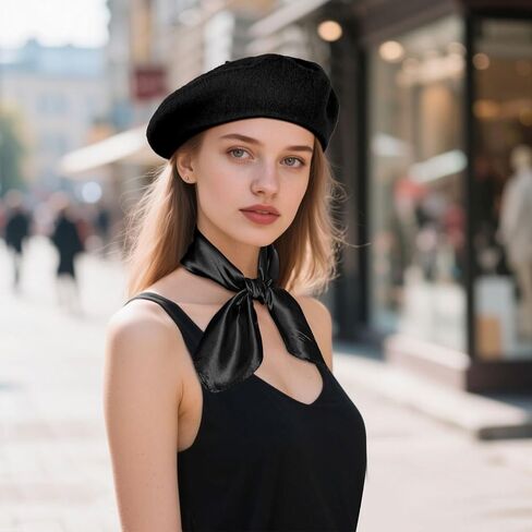 Choyaxo 2pcs وشاح قبعة Beret French للنساء حفلة ذات طابع فرنسي تحت عنوان in Saudi Arabia