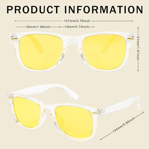 FancyPink Night Driving Glasses for Women Trendy Yellow Anti Glare Lens for Nighttime Polarized Night Vision Glasses in Saudi Arabia