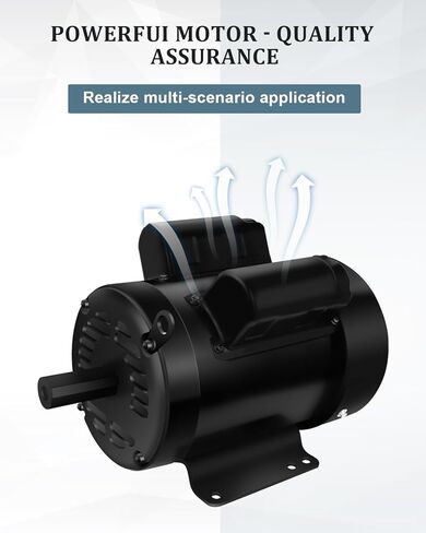 محرك ضاغط الهواء، محرك كهربائي 3 حصان 1750 دورة في الدقيقة، محرك أحادي الطور، إطار 184T، 208 فولت-230 فولت، ODP 60 هرتز in Kuwait