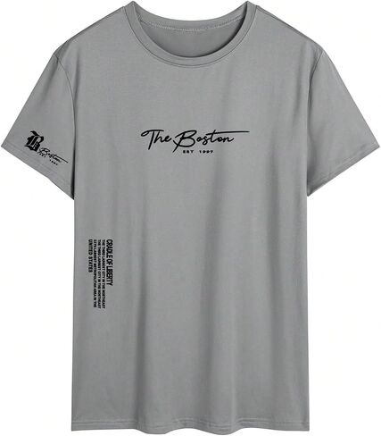 SOLY HUX Men's Summer Letter Graphic Tees Casual Short Sleeve Crew Neck T Shirts in Saudi Arabia